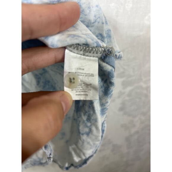 Thread + Supply Chambray Shirt Dress Large Light Blue Acid Washed Pockets Tunic - Picture 6 of 10